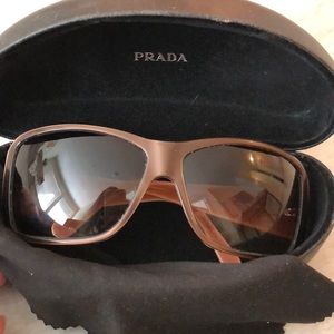 Prada Women's Sunglasses, Chestnut Brown Color